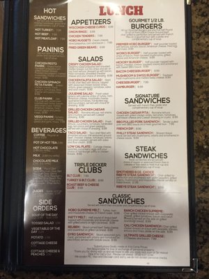 Sir Hobo’s menu 3